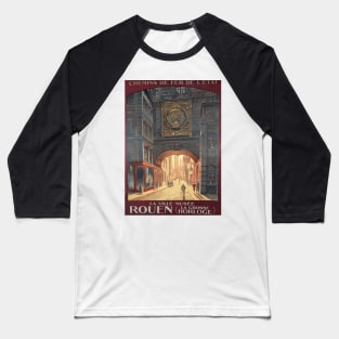 Rouen, Normandy France  - Vintage French Railway Travel Poster Baseball T-Shirt